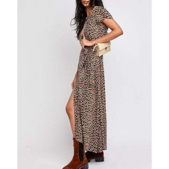 FREE PEOPLE Gorgeous Jess Wrap Maxi Dress Womens Size S - Picture 4 of 5
